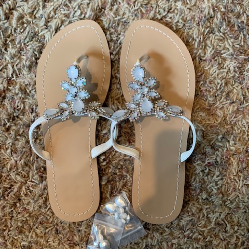 Hinyyrin Rhinestone Sandals
